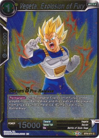 Vegeta, Explosion of Fury (BT8-071_PR) [Malicious Machinations Prerelease Promos] Dragon Ball Super
