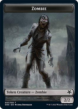 Zombie // Treasure Double-Sided Token [Game Night: Free-for-All Tokens] Magic: The Gathering