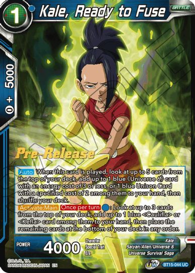 Kale, Ready to Fuse (BT15-044) [Saiyan Showdown Prerelease Promos] Dragon Ball Super