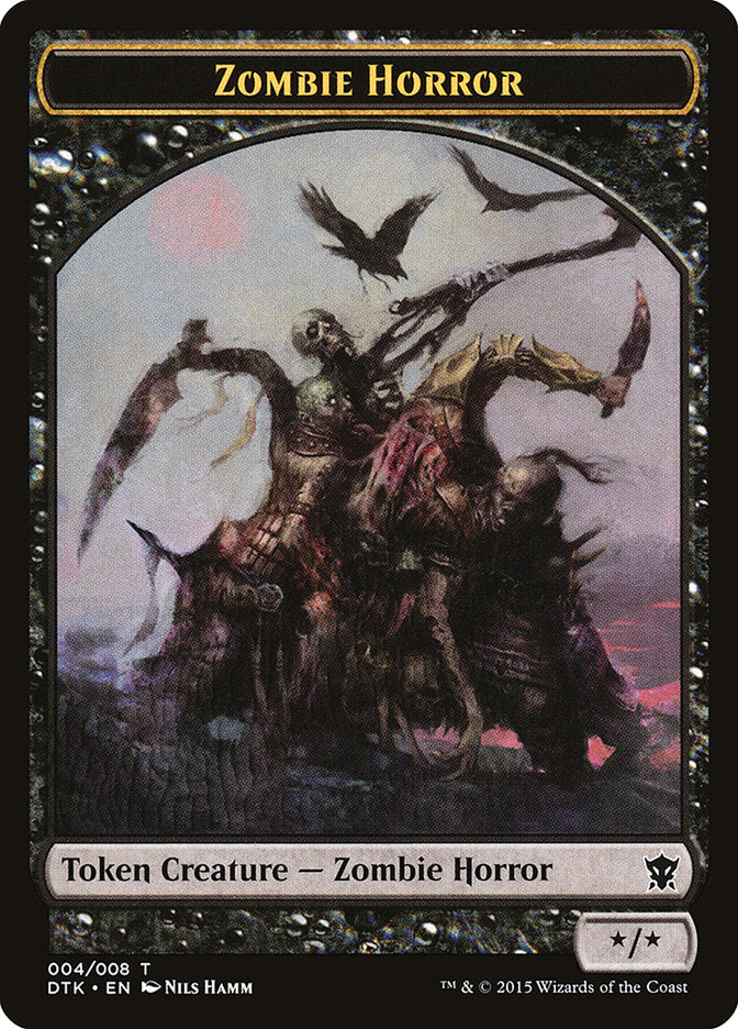 Zombie Horror Token [Dragons of Tarkir Tokens] Magic: The Gathering