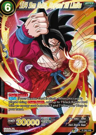 SS4 Son Goku, Beyond All Limits (Gold Stamped) (P-262) [Mythic Booster] Dragon Ball Super