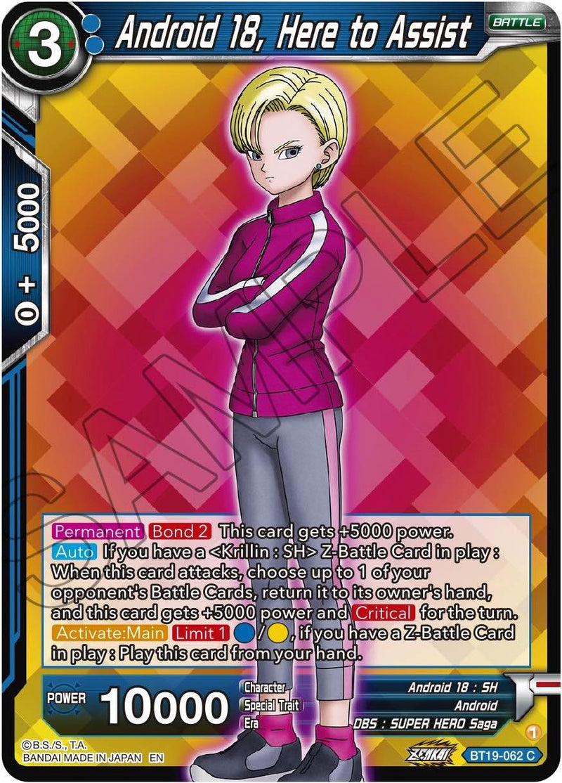 Android 18, Here to Assist (BT19-062) [Fighter's Ambition] Dragon Ball Super