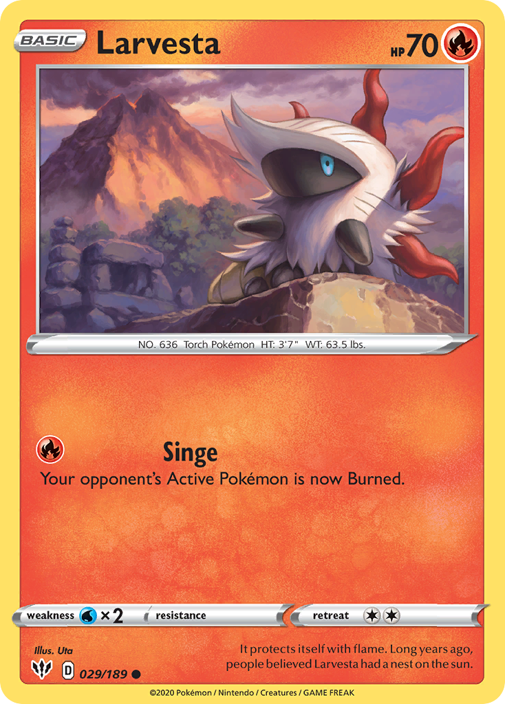 Larvesta (029/189) [Sword & Shield: Darkness Ablaze] Pokémon