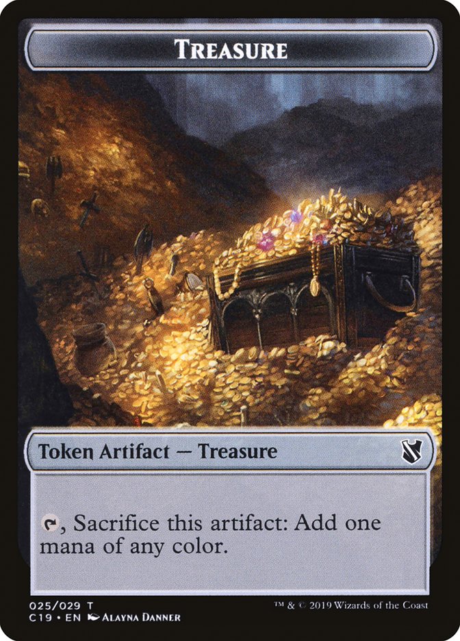 Treasure Token [Commander 2019 Tokens] Magic: The Gathering