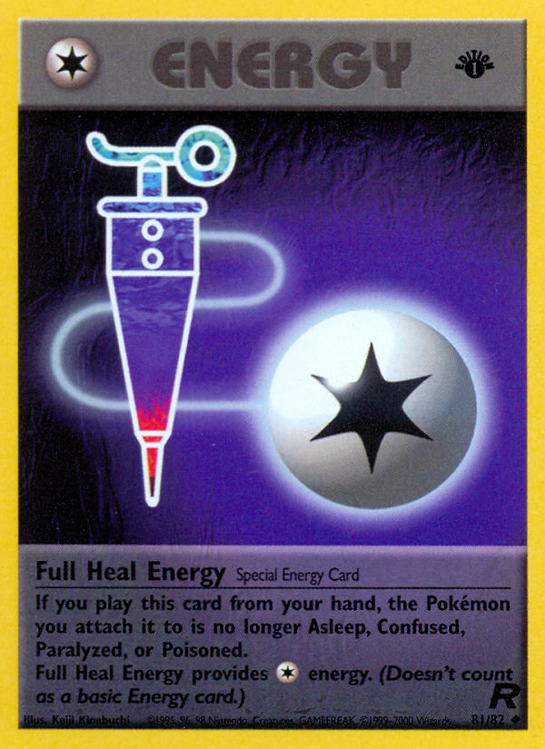 Full Heal Energy (81/82) [Team Rocket 1st Edition] Pokémon