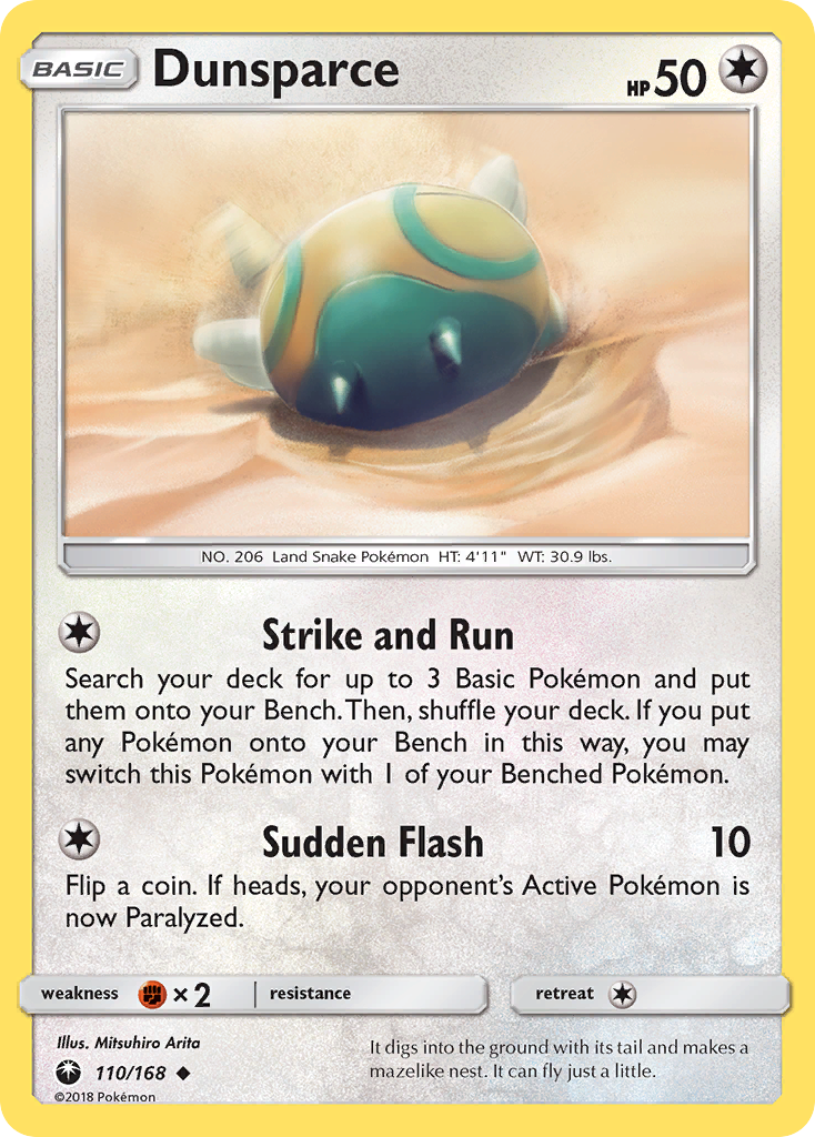 Dunsparce (110/168) [Sun & Moon: Celestial Storm] Pokémon