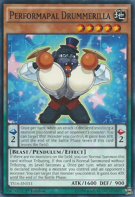 Performapal Drummerilla [YS16-EN011] Common Yu-Gi-Oh!