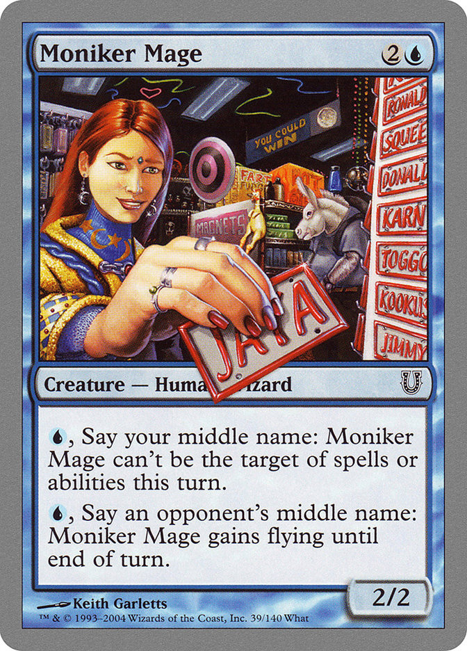 Moniker Mage [Unhinged] Magic: The Gathering