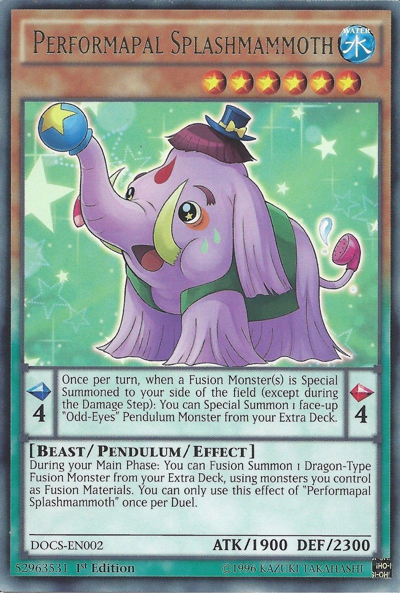 Performapal Splashmammoth [DOCS-EN002] Rare Yu-Gi-Oh!