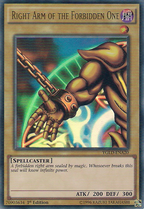 Right Arm of the Forbidden One [YGLD-ENA20] Ultra Rare Yu-Gi-Oh!