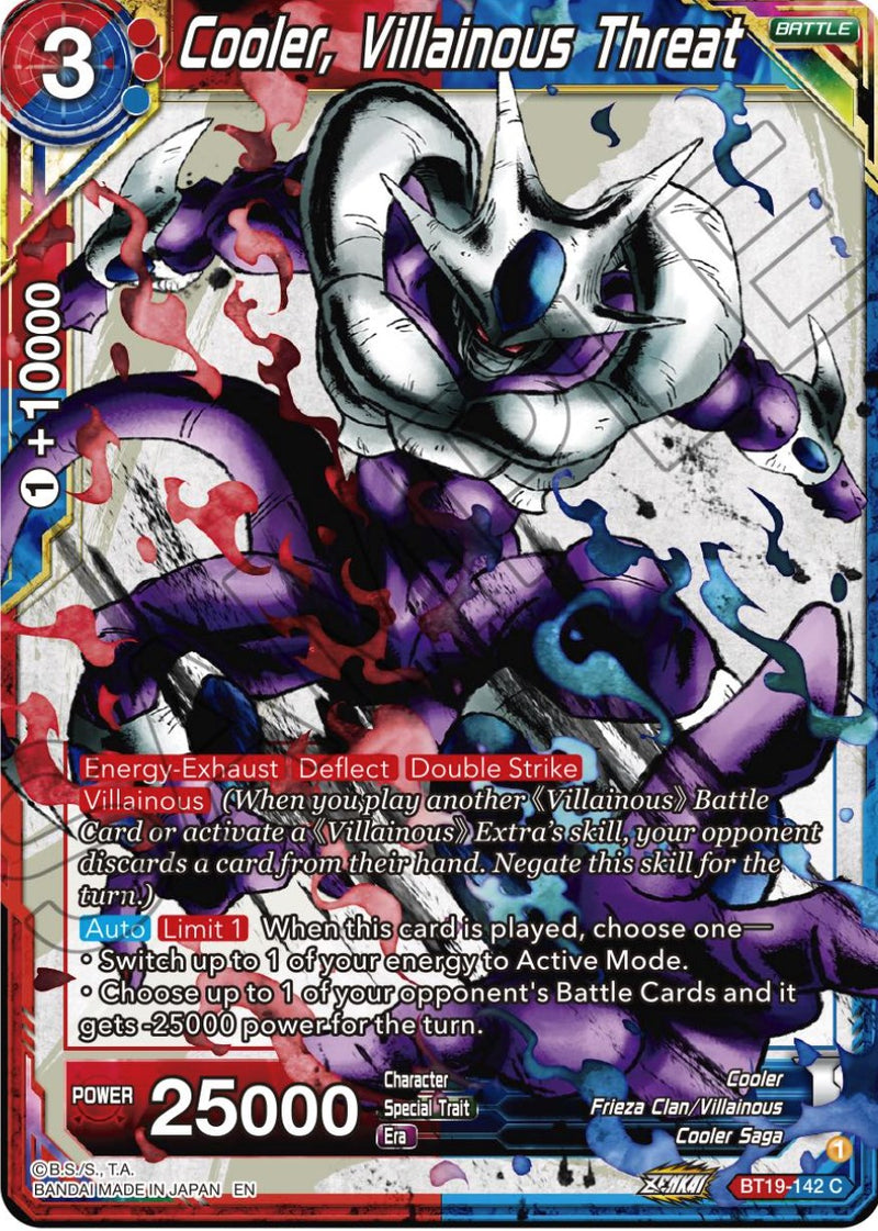 Cooler, Villainous Threat (BT19-142) [Fighter's Ambition] Dragon Ball Super