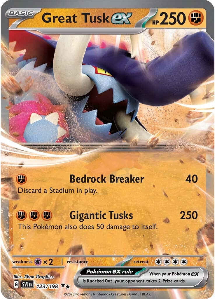 Great Tusk ex (123/198) [Scarlet & Violet: Base Set] Pokémon