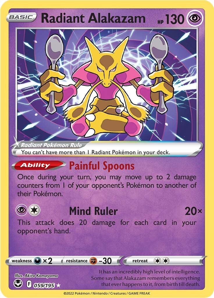 Radiant Alakazam (059/195) [Sword & Shield: Silver Tempest] Pokémon