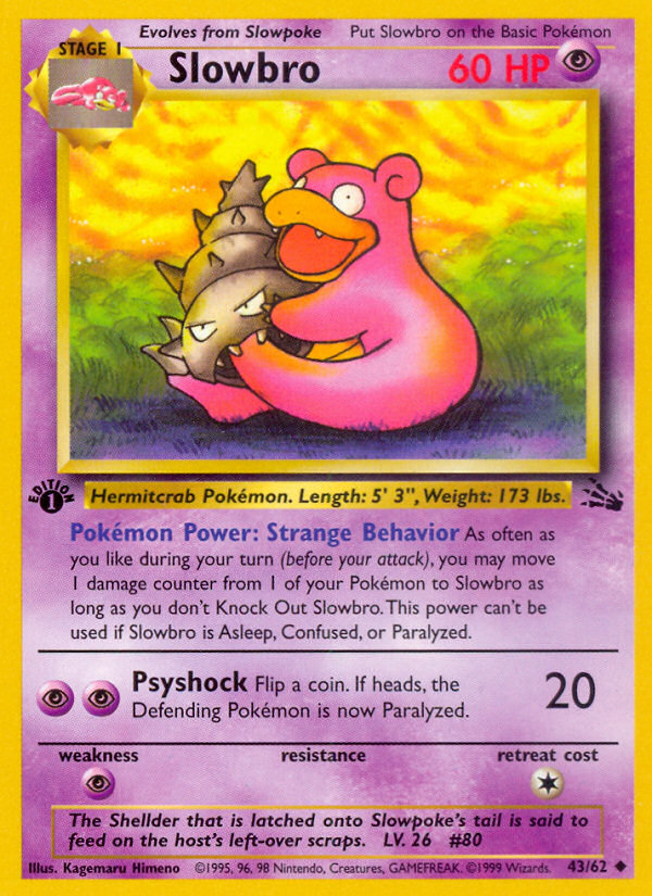 Slowbro (43/62) [Fossil 1st Edition] Pokémon