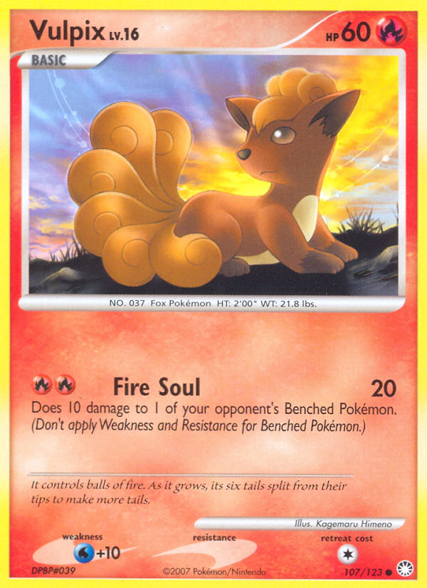 Vulpix (107/123) [Diamond & Pearl: Mysterious Treasures] Pokémon