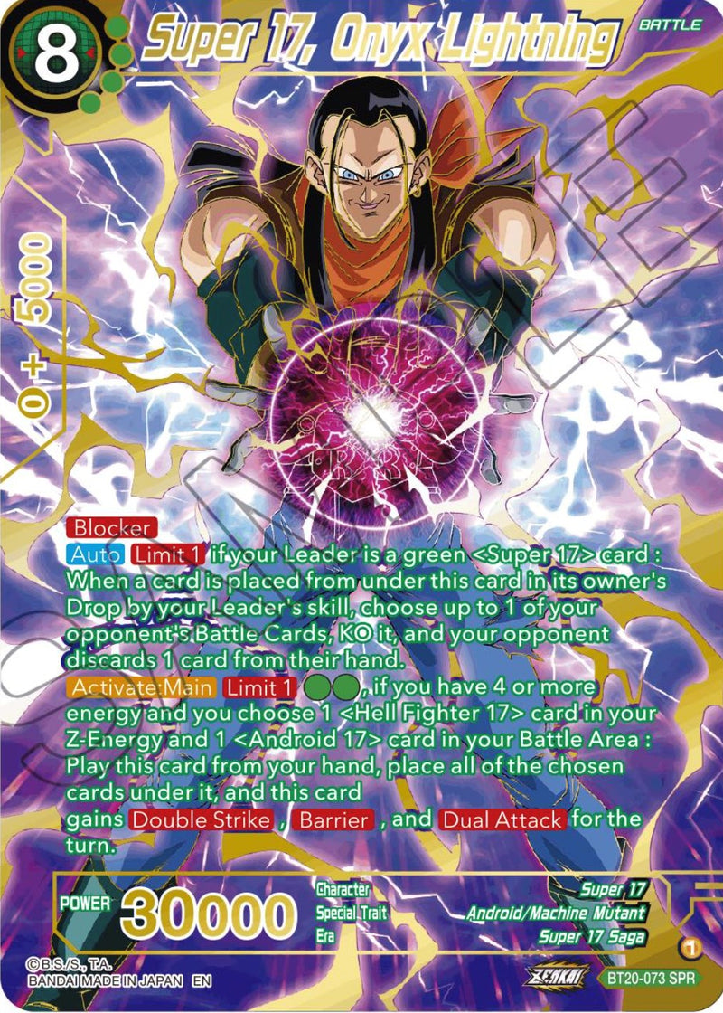 Super 17, Onyx Lightning (SPR) (BT20-073) [Power Absorbed] Dragon Ball Super