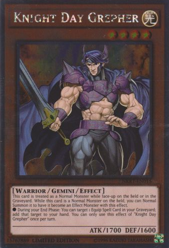 Knight Day Grepher [NKRT-EN015] Platinum Rare Yu-Gi-Oh!