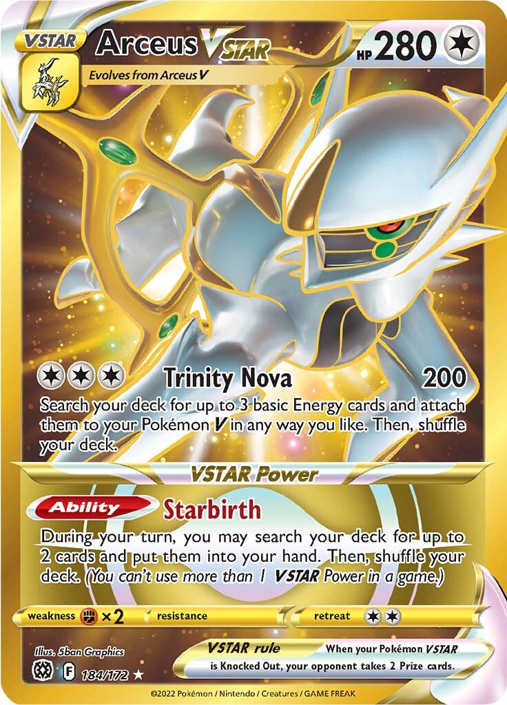Arceus VSTAR (184/172) [Sword & Shield: Brilliant Stars] Pokémon