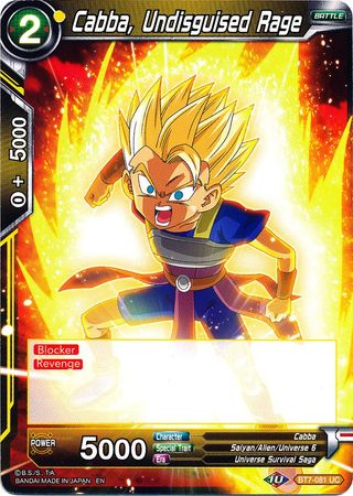 Cabba, Undisguised Rage (BT7-081) [Assault of the Saiyans] Dragon Ball Super