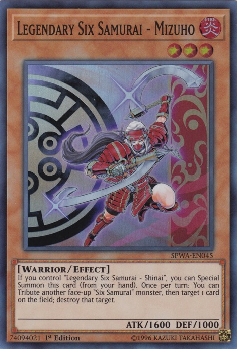 Legendary Six Samurai - Mizuho [SPWA-EN045] Super Rare Yu-Gi-Oh!