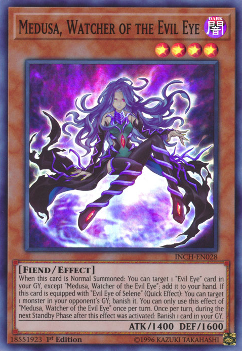 Medusa, Watcher of the Evil Eye [INCH-EN028] Super Rare Yu-Gi-Oh!