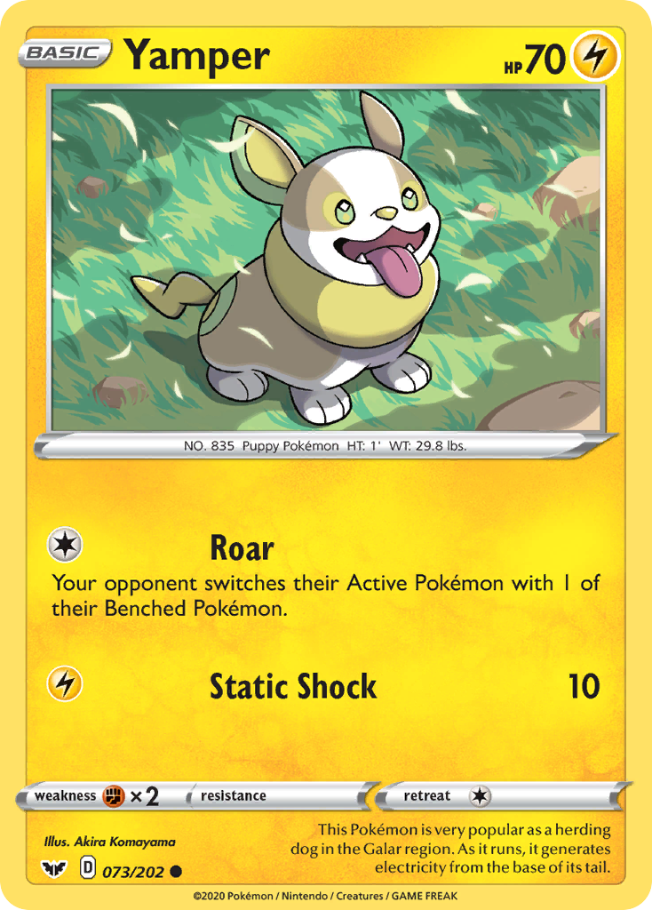 Yamper (073/202) [Sword & Shield: Base Set] Pokémon