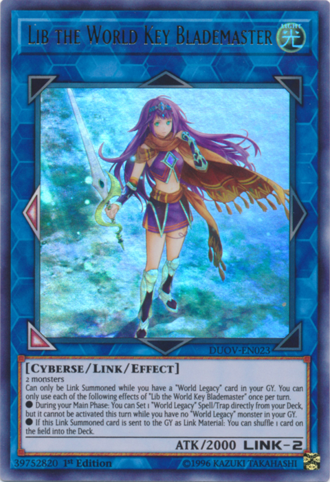 Lib the World Key Blademaster [DUOV-EN023] Ultra Rare Yu-Gi-Oh!