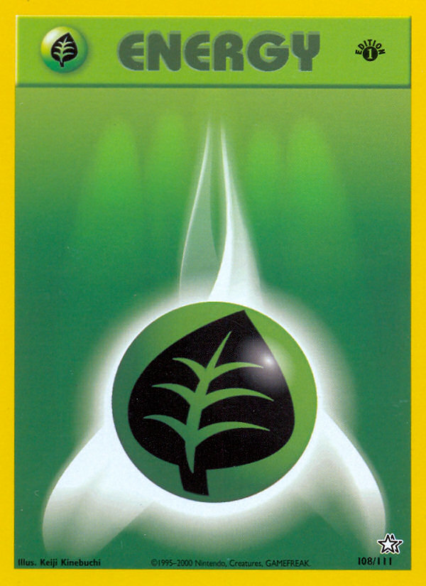 Grass Energy (108/111) [Neo Genesis 1st Edition] Pokémon