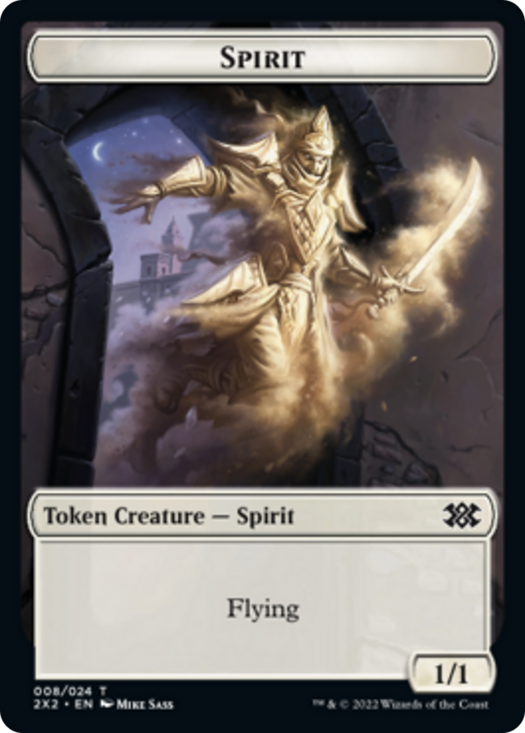 Zombie // Spirit (008) Double-Sided Token [Double Masters 2022 Tokens] Magic: The Gathering