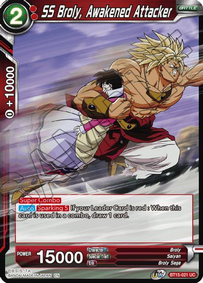 SS Broly, Awakened Attacker (BT15-021) [Saiyan Showdown] Dragon Ball Super