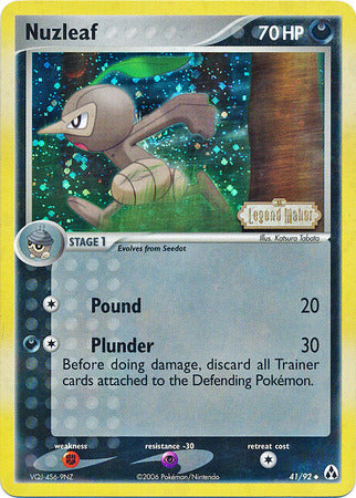 Nuzleaf (41/92) (Stamped) [EX: Legend Maker] Pokémon