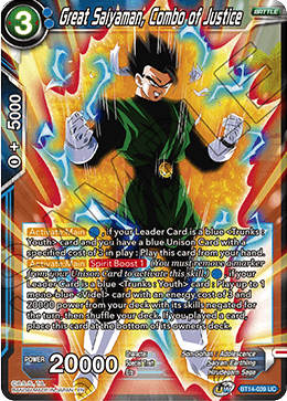 Great Saiyaman, Combo of Justice (BT14-039) [Cross Spirits] Dragon Ball Super