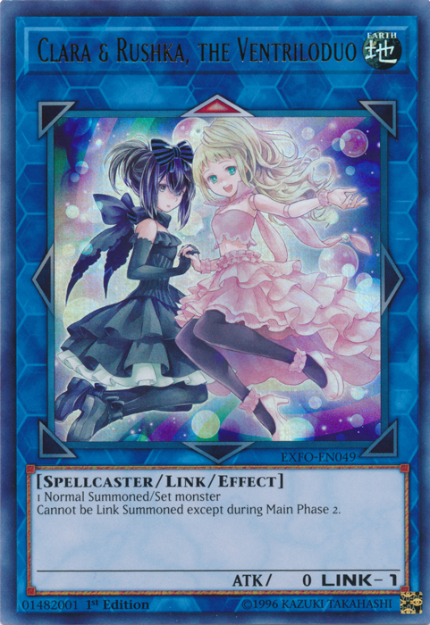 Clara & Rushka, the Ventriloduo [EXFO-EN049] Ultra Rare Yu-Gi-Oh!