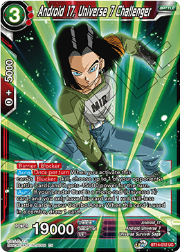 Android 17, Universe 7 Challenger (BT14-012) [Cross Spirits] Dragon Ball Super