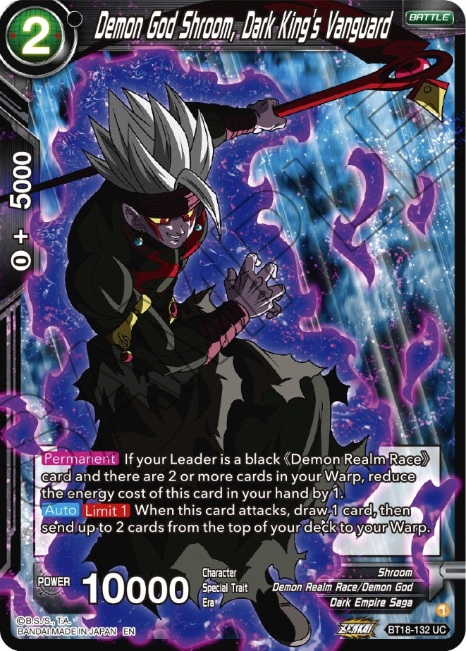 Demon God Shroom, Dark King's Vanguard (BT18-132) [Dawn of the Z-Legends] Dragon Ball Super