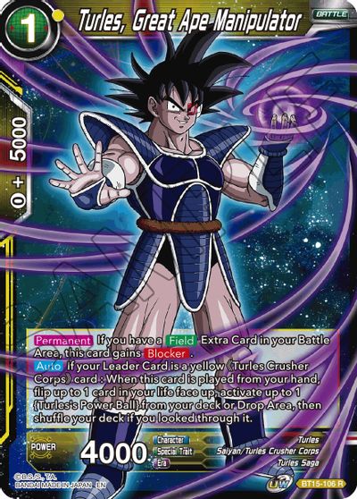 Turles, Great Ape Manipulator (BT15-106) [Saiyan Showdown] Dragon Ball Super