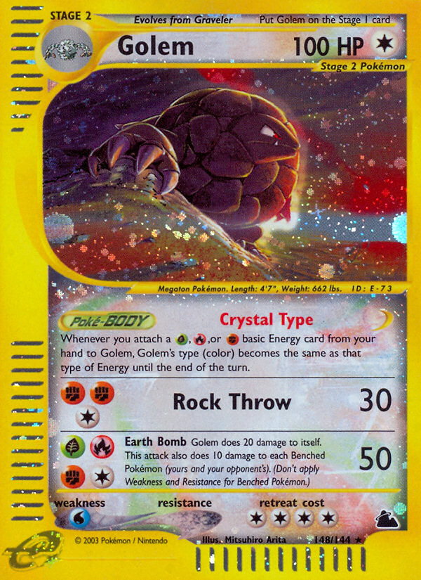 Golem (148/144) [Skyridge] Pokémon