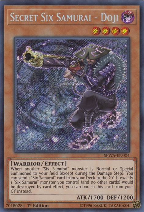 Secret Six Samurai - Doji [SPWA-EN004] Secret Rare Yu-Gi-Oh!