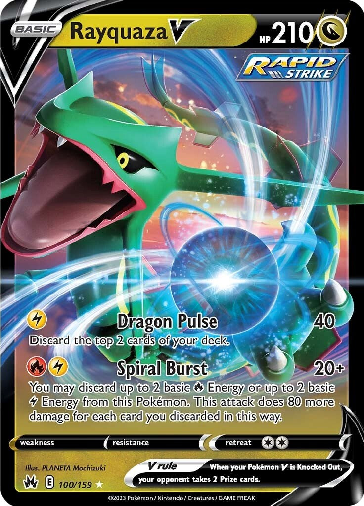 Rayquaza V (100/159) [Sword & Shield: Crown Zenith] Pokémon