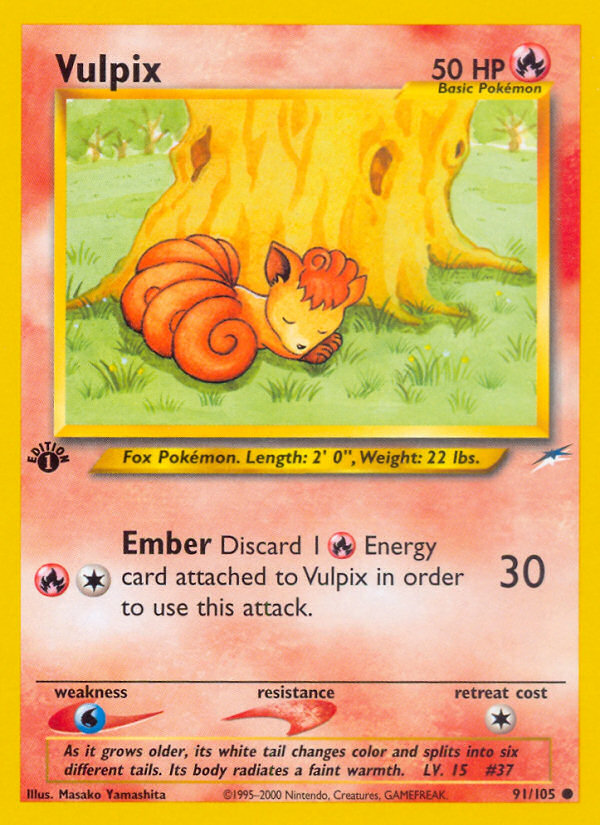 Vulpix (91/105) [Neo Destiny 1st Edition] Pokémon