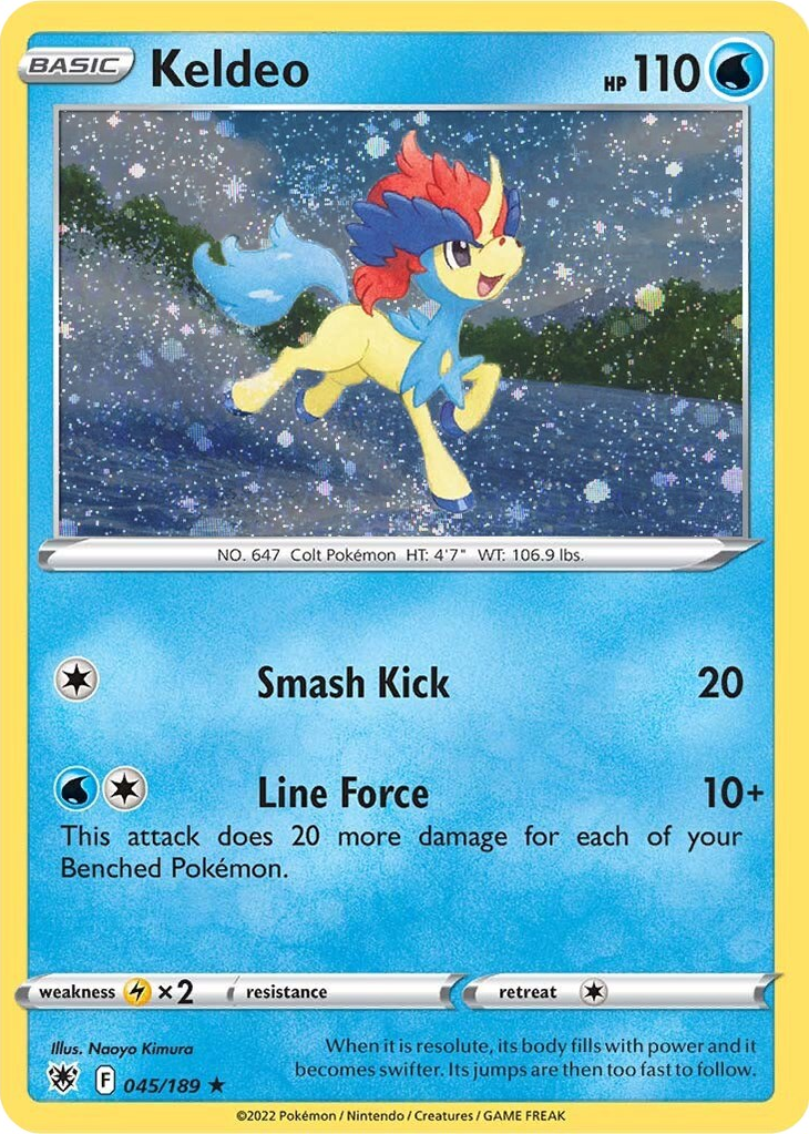 Keldeo (045/189) (Cosmos Holo) [Sword & Shield: Astral Radiance] Pokémon