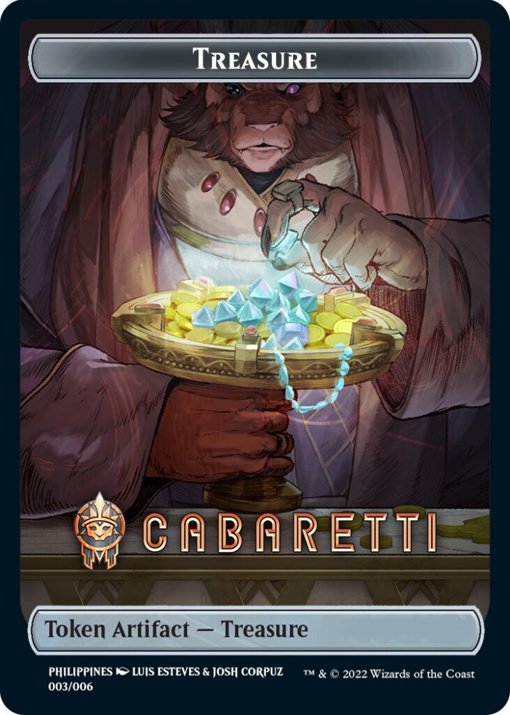 Treasure Token (Cabaretti) (Southeast Asia Artists) [Streets of New Capenna Tokens] Magic: The Gathering