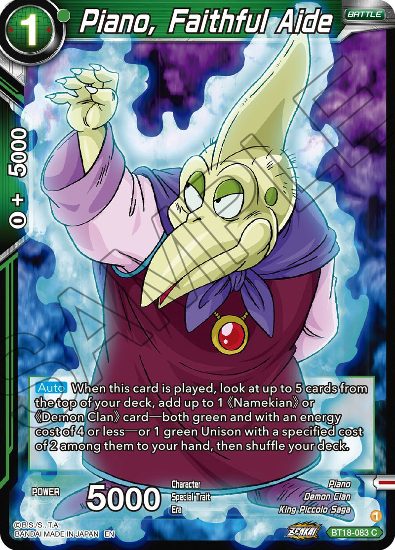 Piano, Faithful Aide (BT18-083) [Dawn of the Z-Legends] Dragon Ball Super