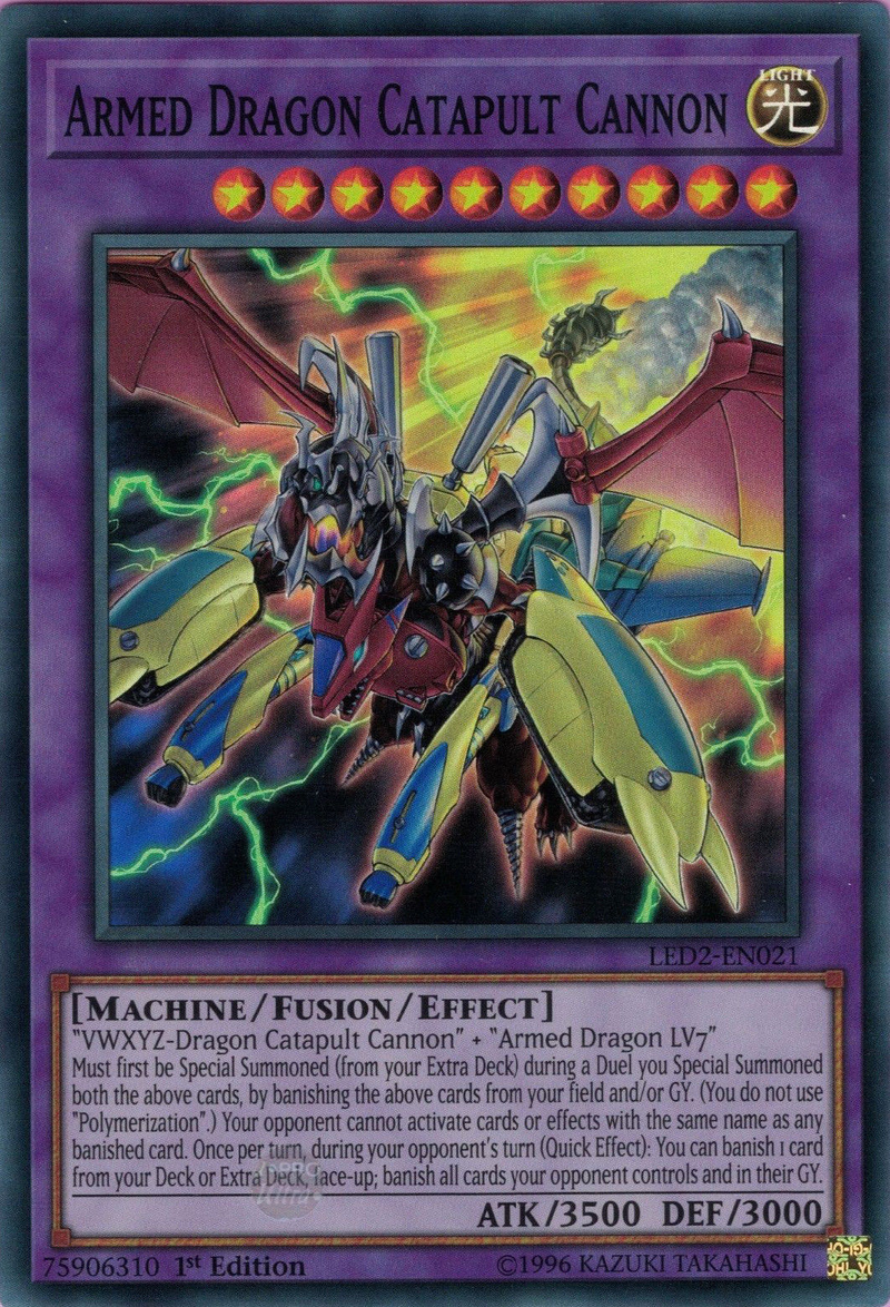 Armed Dragon Catapult Cannon [LED2-EN021] Super Rare Yu-Gi-Oh!