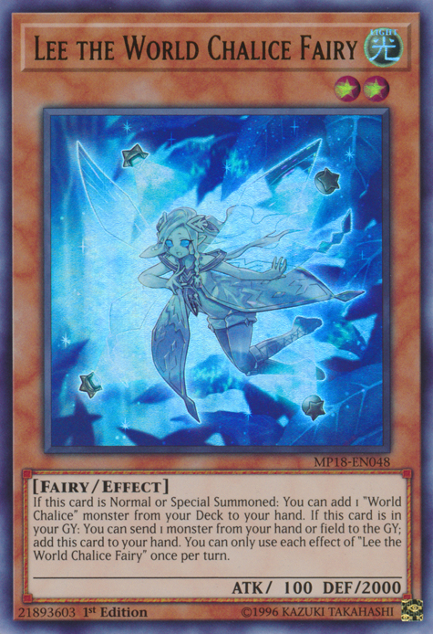 Lee the World Chalice Fairy [MP18-EN048] Ultra Rare Yu-Gi-Oh!