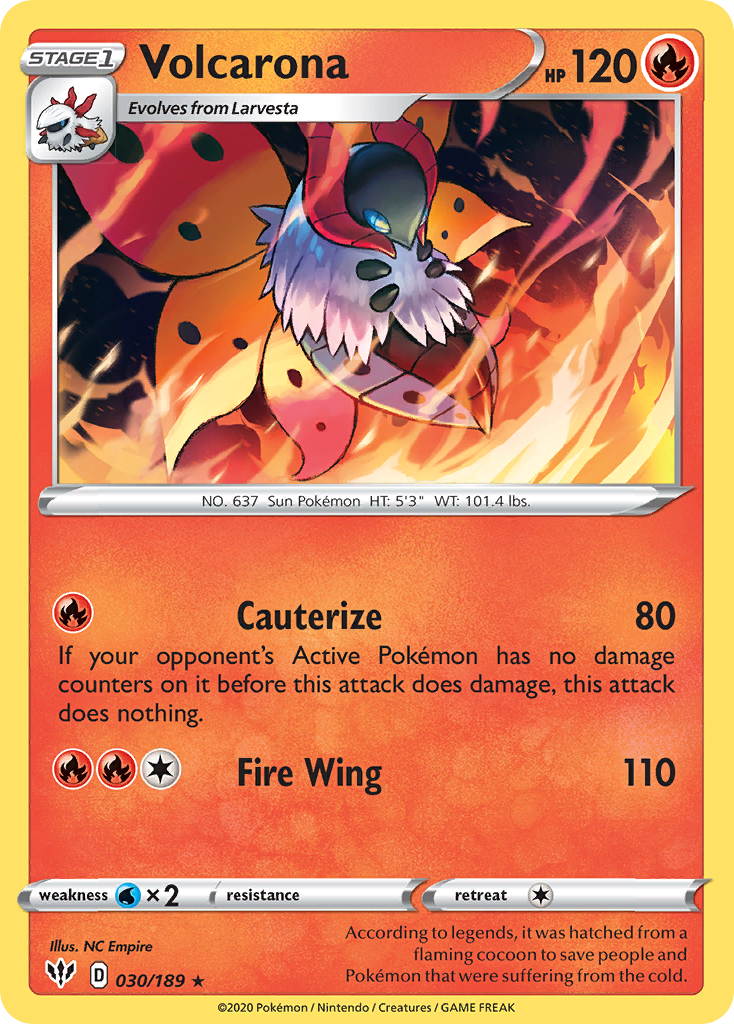 Volcarona (030/189) [Sword & Shield: Darkness Ablaze] Pokémon