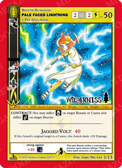 Pale Faced Lightning [Cryptid Nation: Wilderness First Edition Release Event Deck] Metazoo