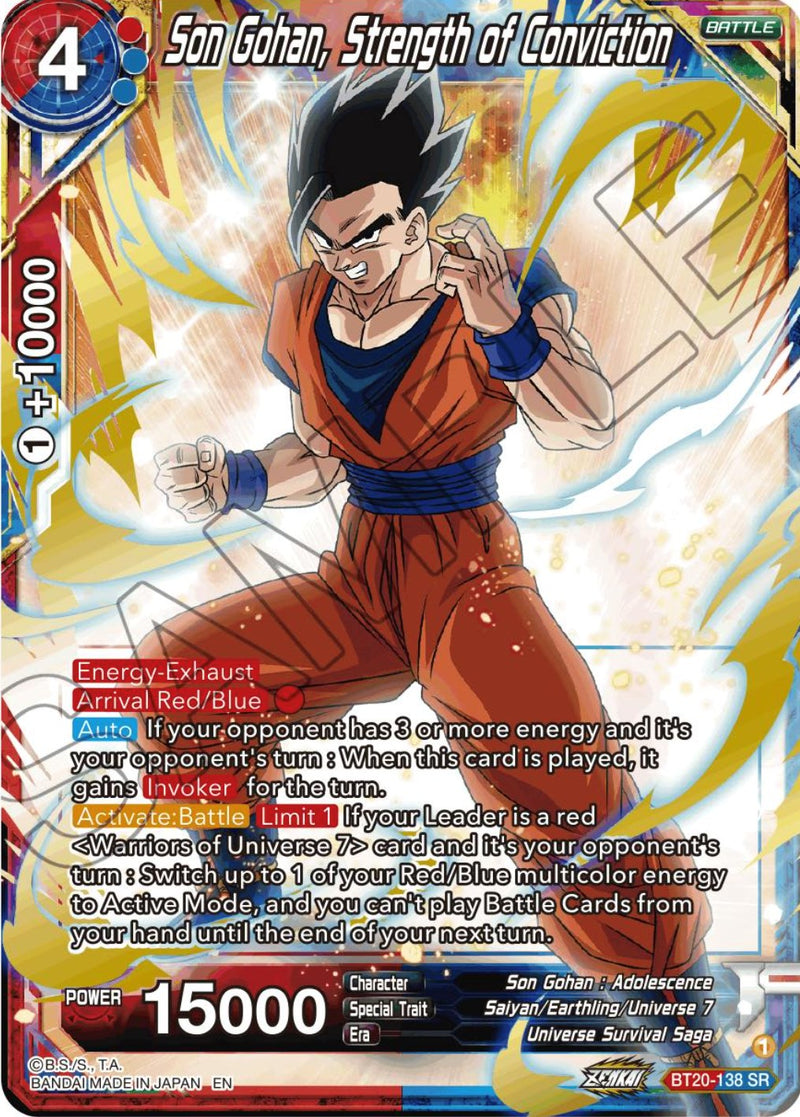 Son Gohan, Strength of Conviction (BT20-138) [Power Absorbed] Dragon Ball Super