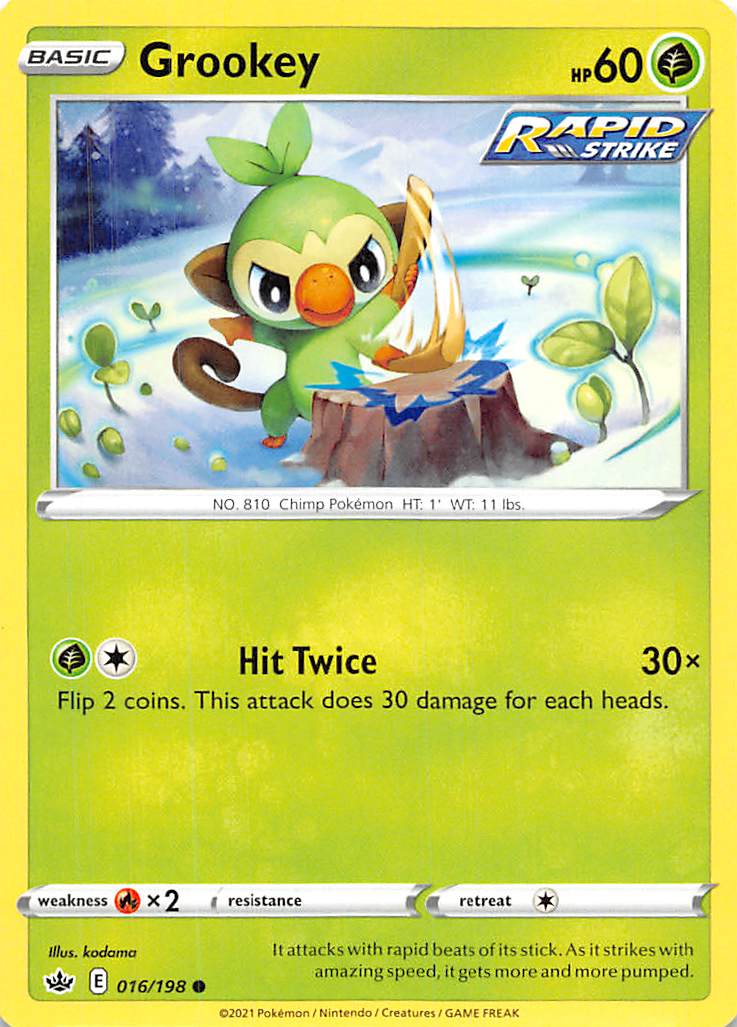 Grookey (016/198) [Sword & Shield: Chilling Reign] Pokémon