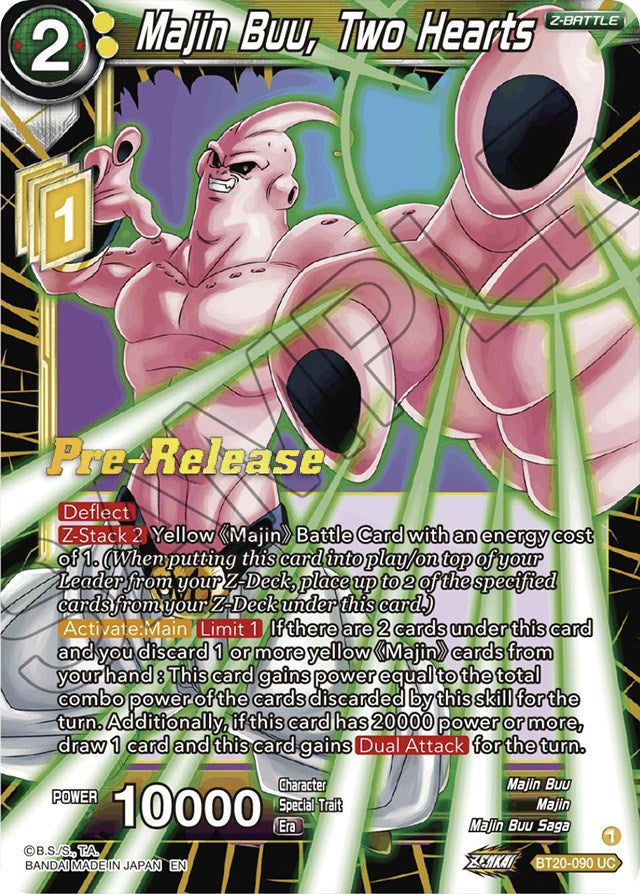 Majin Buu, Two Hearts (BT20-090) [Power Absorbed Prerelease Promos] Dragon Ball Super